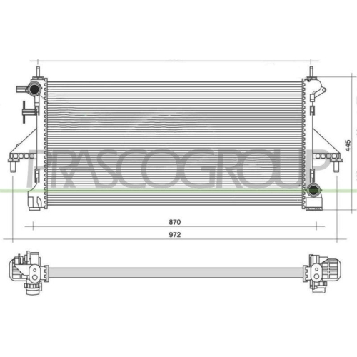 K&uuml;hler Motork&uuml;hlung Prasco FT930R009 Prascoselection f&uuml;r Fiat