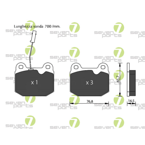Bremsbelagsatz Scheibenbremse 7 Seven Parts SVP10993 f&uuml;r Alfa Romeo