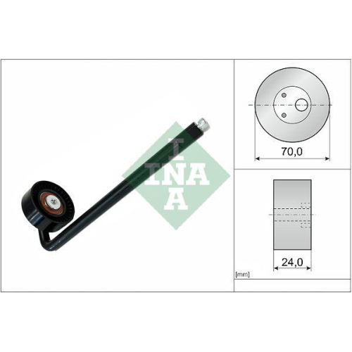 Spannrolle Keilriemen Schaeffler Ina 531 0836 10 f&uuml;r Audi Seat Skoda VW