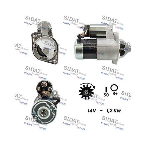 Starter Sidat S12VA0552A2 f&uuml;r Hyundai Kia