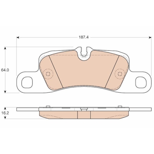 Bremsbelagsatz Scheibenbremse Trw GDB1962 Cotec f&uuml;r Porsche Hinterachse
