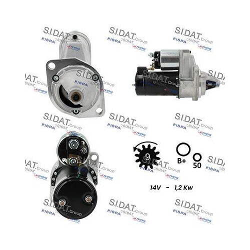 Starter Sidat S12VA0720A2 f&uuml;r Ruggerini