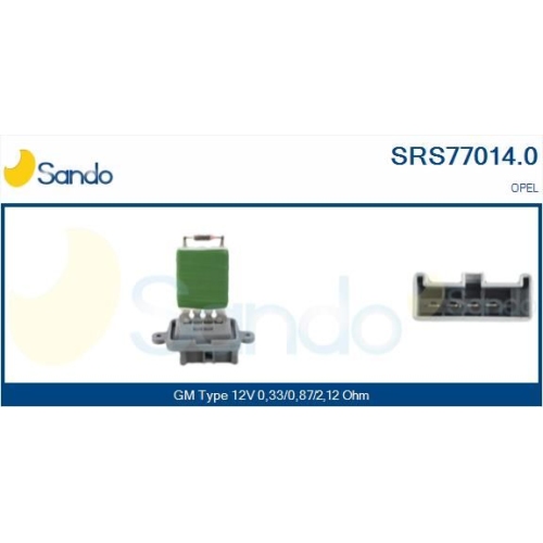 Widerstand Innenraumgebl&auml;se Sando SRS77014.0 f&uuml;r General Motors