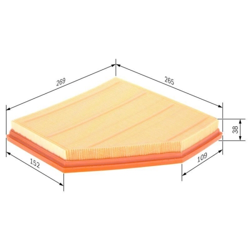 Luftfilter Bosch F026400270 f&uuml;r Bmw Brilliance