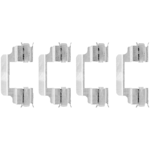 Zubehörsatz Scheibenbremsbelag Hella 8DZ 355 202-711 für Vorderachse