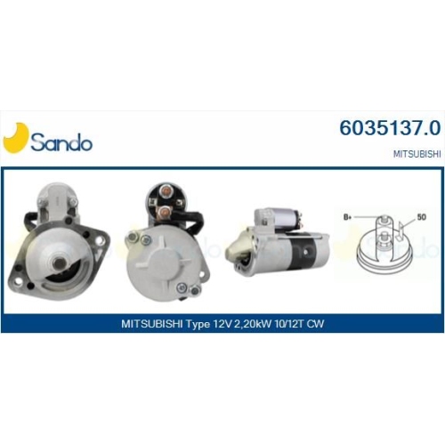 Starter Sando 6035137.0 für Mitsubishi