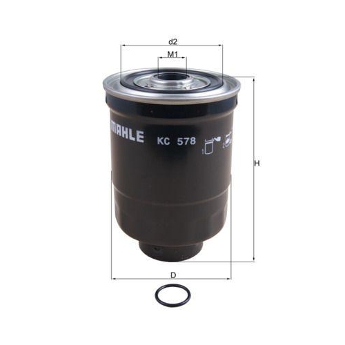 Kraftstofffilter Mahle KC 578D f&uuml;r Mitsubishi Hyundai Kia
