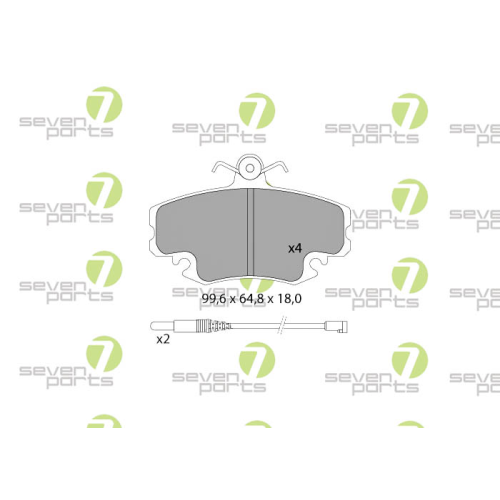 Bremsbelagsatz Scheibenbremse 7 Seven Parts SVP15623 für Citroën Dacia Opel