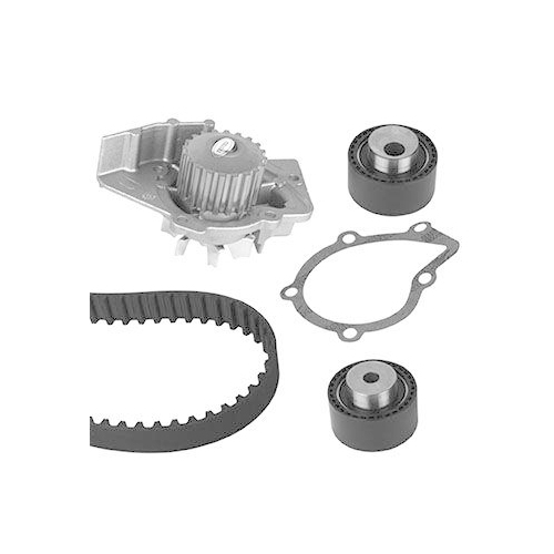 Wasserpumpe + Zahnriemensatz Graf KP747-4 f&uuml;r Citro&euml;n Fiat Ford Lancia Mazda