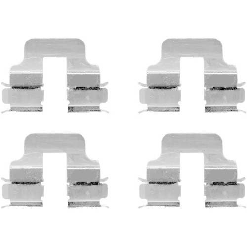 Zubehörsatz Scheibenbremsbelag Hella 8DZ 355 202-801 für Hinterachse