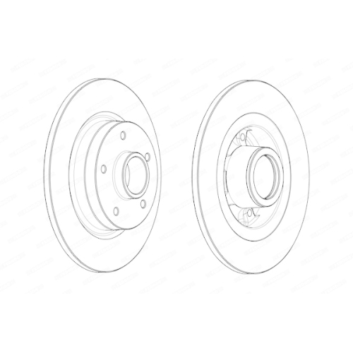 Bremsscheibe Ferodo DDF1731-1 Premier f&uuml;r Renault Hinterachse
