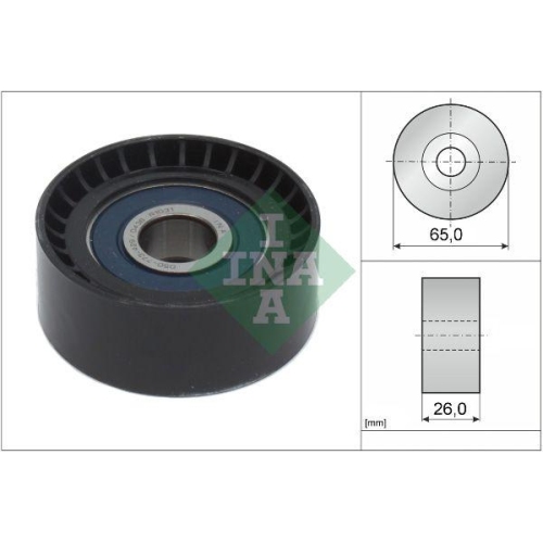 Umlenk /führungsrolle Keilrippenriemen Schaeffler Ina 532 0666 10 für Opel