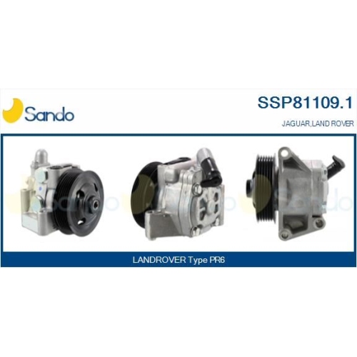 Hydraulikpumpe Lenkung Sando SSP81109.1 f&uuml;r Jaguar Hitachi