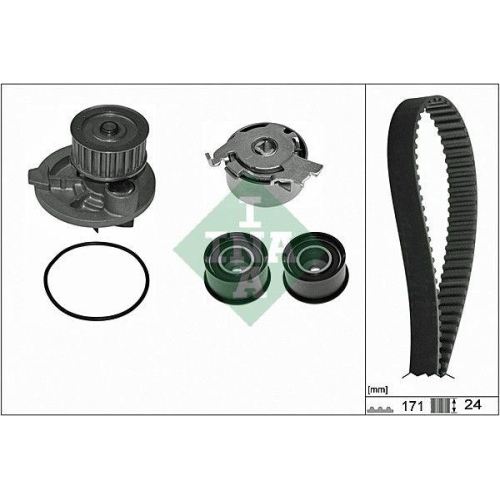 Wasserpumpe + Zahnriemensatz Schaeffler Ina 530 0358 31 f&uuml;r Opel Vauxhall Daewoo