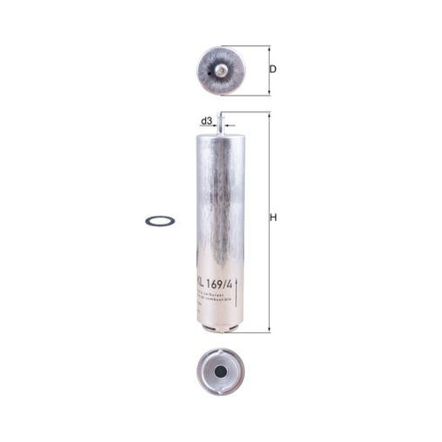 Fuel Filter Mahle KL 169/4D for Bmw Mini Kayser