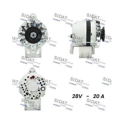 Generator Sidat A24MH0020A2 f&uuml;r Isuzu Mitsubishi Nissan Hitachi Clark Hyster