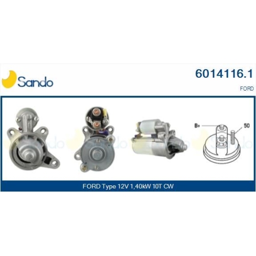 Starter Sando 6014116.1 f&uuml;r Ford