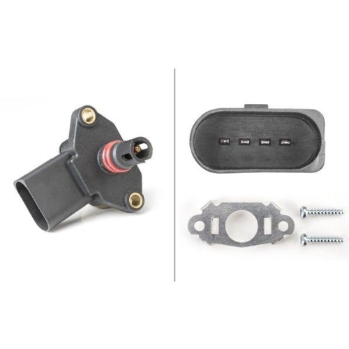 Sensor Saugrohrdruck Hella 6PP 009 400-241 für Audi Seat Skoda VW Oben Unten