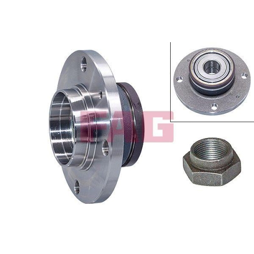 Radlagersatz Schaeffler Fag 713 6300 90 f&uuml;r Citro&euml;n Peugeot Hinterachse