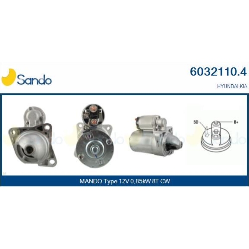 Starter Sando 6032110.4 für Mazda Mitsubishi Hyundai Kia