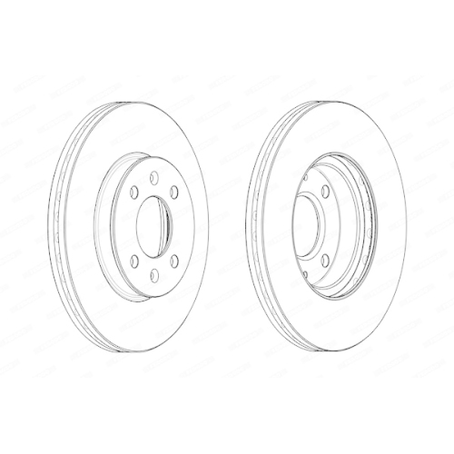 Bremsscheibe Ferodo DDF2089C Premier f&uuml;r Hyundai Kia Vorderachse