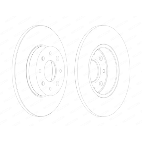 Bremsscheibe Ferodo DDF1741C Premier f&uuml;r Alfa Romeo Fiat Hinterachse