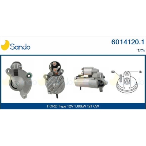 Starter Sando 6014120.1 f&uuml;r Ford Tata