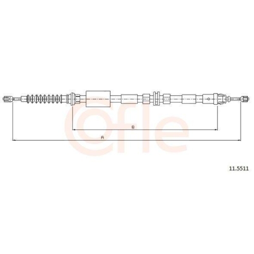 Seilzug Feststellbremse Cofle 11.5511 für Ford Hinten Links Hinten Rechts