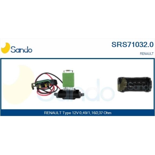 Widerstand Innenraumgebl&auml;se Sando SRS71032.0 f&uuml;r Renault