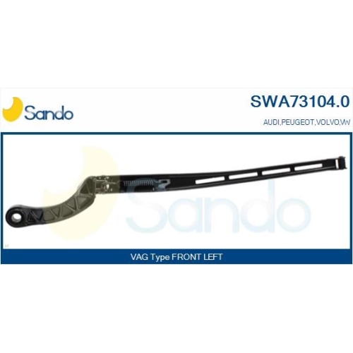 Wischarm Scheibenreinigung Sando SWA73104.0 für Vag Vorne