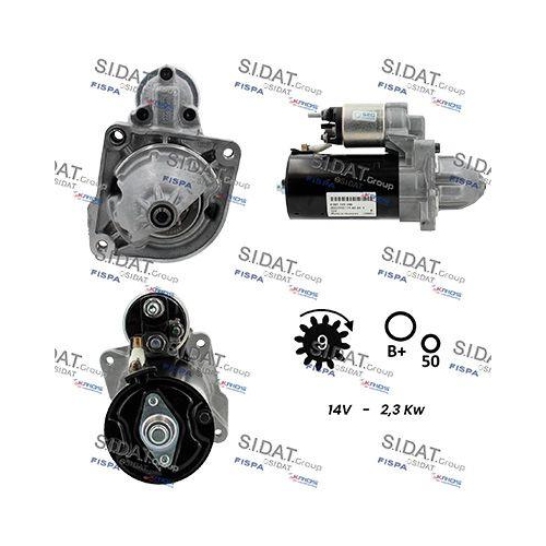 Starter Sidat S12BH0016 f&uuml;r Alfa Romeo Citro&euml;n Fiat Iveco Lancia Peugeot