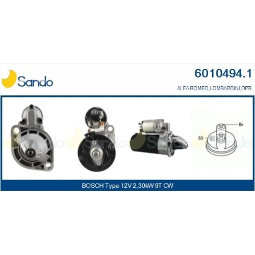Starter Sando 6010494.1 f&uuml;r Lombardini