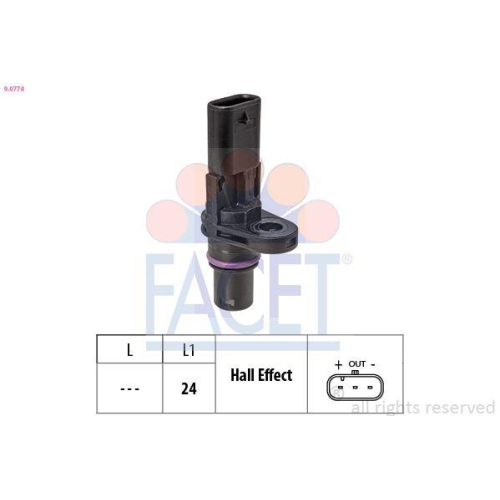 Sensor Nockenwellenposition Facet 9.0774 Oe Equivalent f&uuml;r Audi Ford Man Seat VW