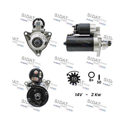 Starter Sidat S12BH0058A2 für Audi Seat Skoda VW Vag