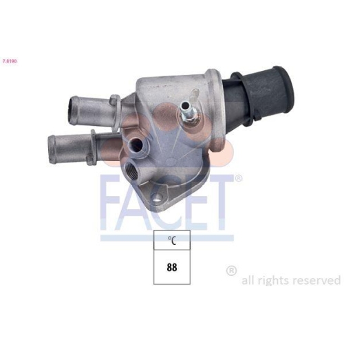 Thermostat K&uuml;hlmittel Facet 7.8190 Made In Italy - Oe Equivalent f&uuml;r Alfa Romeo