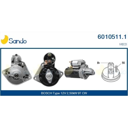Starter Sando 6010511.1 für Fiat Iveco