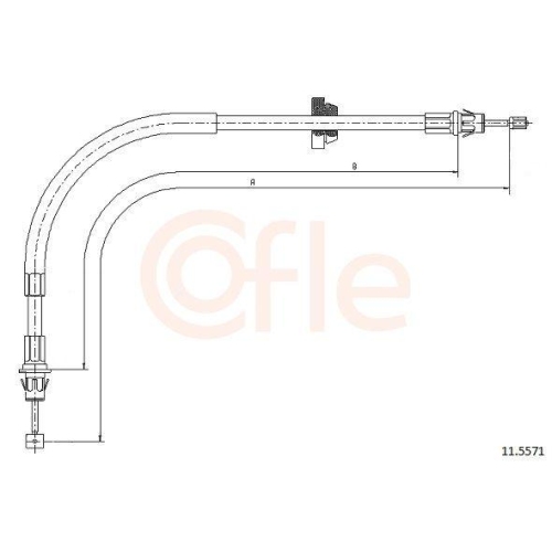 Seilzug Feststellbremse Cofle 11.5571 f&uuml;r Ford Vorne