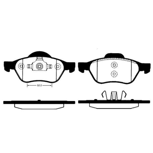 Bremsbelagsatz Scheibenbremse Raicam RA.0823.1 f&uuml;r Renault Vorderachse