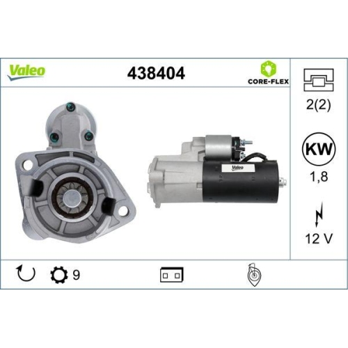 Starter Valeo 438404 Valeo Core-flex für Audi VW