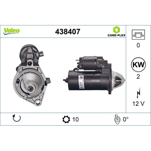 Starter Valeo 438407 Valeo Core-flex f&uuml;r Ford Opel Saab Vauxhall