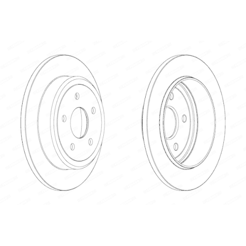 Bremsscheibe Ferodo DDF1813C Premier f&uuml;r Jeep Hinterachse