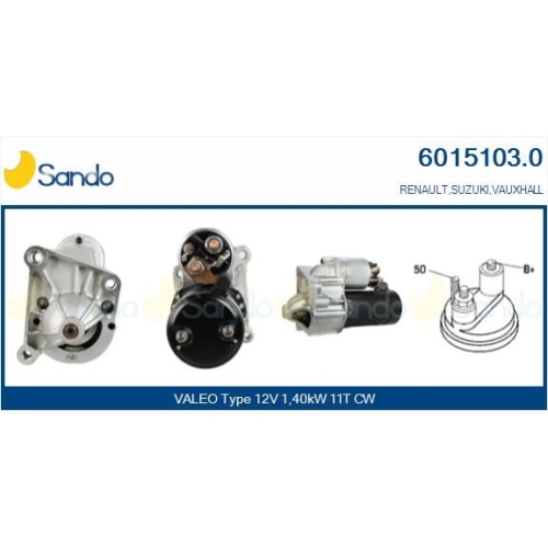 Starter Sando 6015103.0 für Ford Opel Renault