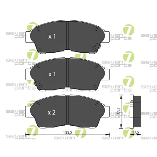 Bremsbelagsatz Scheibenbremse 7 Seven Parts SVP16310 f&uuml;r Lexus Toyota