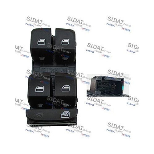 Schalter Fensterheber Sidat 5.145151A2 für Audi Seat Skoda VW Vag Vorne Links