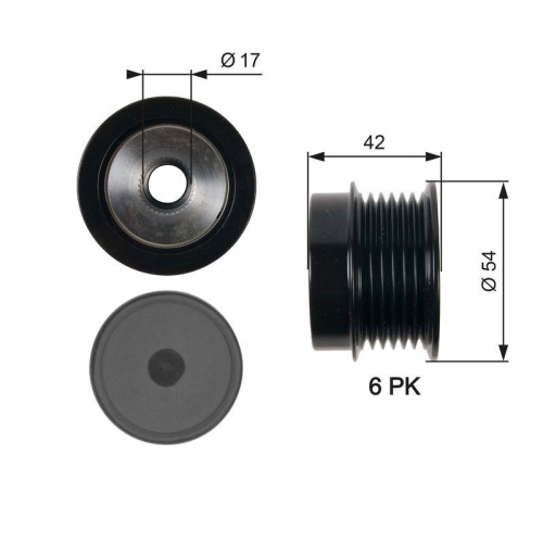 Generatorfreilauf Gates OAP7035 Drivealign&trade; f&uuml;r Opel Saab Vauxhall