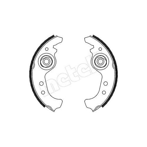 Brake Shoe Set Metelli 53-0063 for Fiat Seat Zastava Fso Autobianchi Front Axle