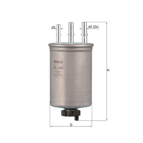 Kraftstofffilter Mahle KL 446 f&uuml;r Ford Jaguar Ssangyong Tata Hyundai Kia