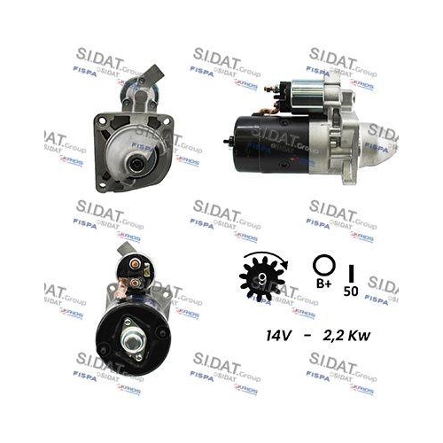 Starter Sidat S12BH0083A2 f&uuml;r Alfa Romeo Fiat Lancia Marlin