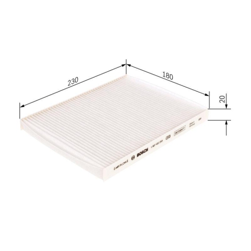 Filter Innenraumluft Bosch 1987432253 f&uuml;r Hyundai Kia
