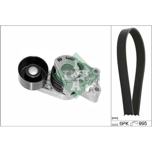 Keilrippenriemensatz Schaeffler Ina 529 0378 10 f&uuml;r Audi Seat Skoda VW